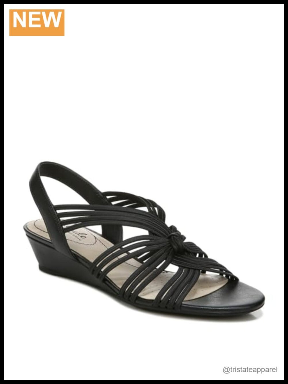 Faux Leather Wedge Sandal with Open Toe and Knotted Detail for Casual Wear